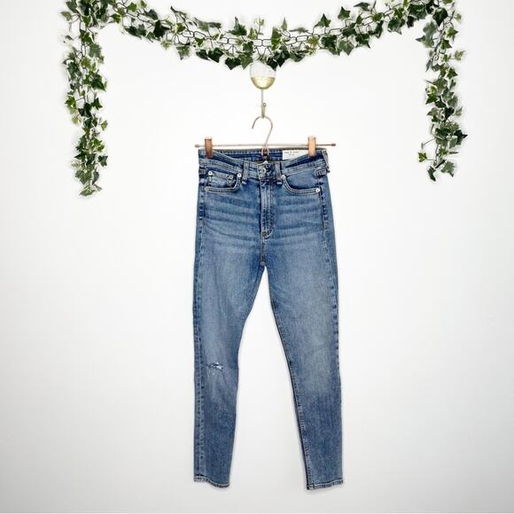 RAG & BONE Nina High Rose Ankle Skinny Jeans in Norwalk 24 - Picture 2 of 8